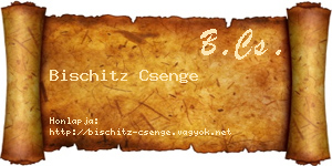 Bischitz Csenge névjegykártya